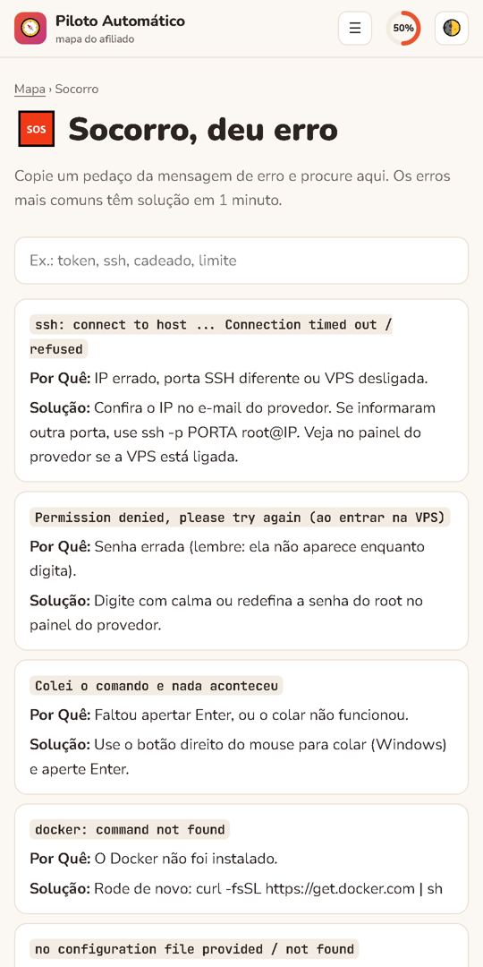 Página Socorro